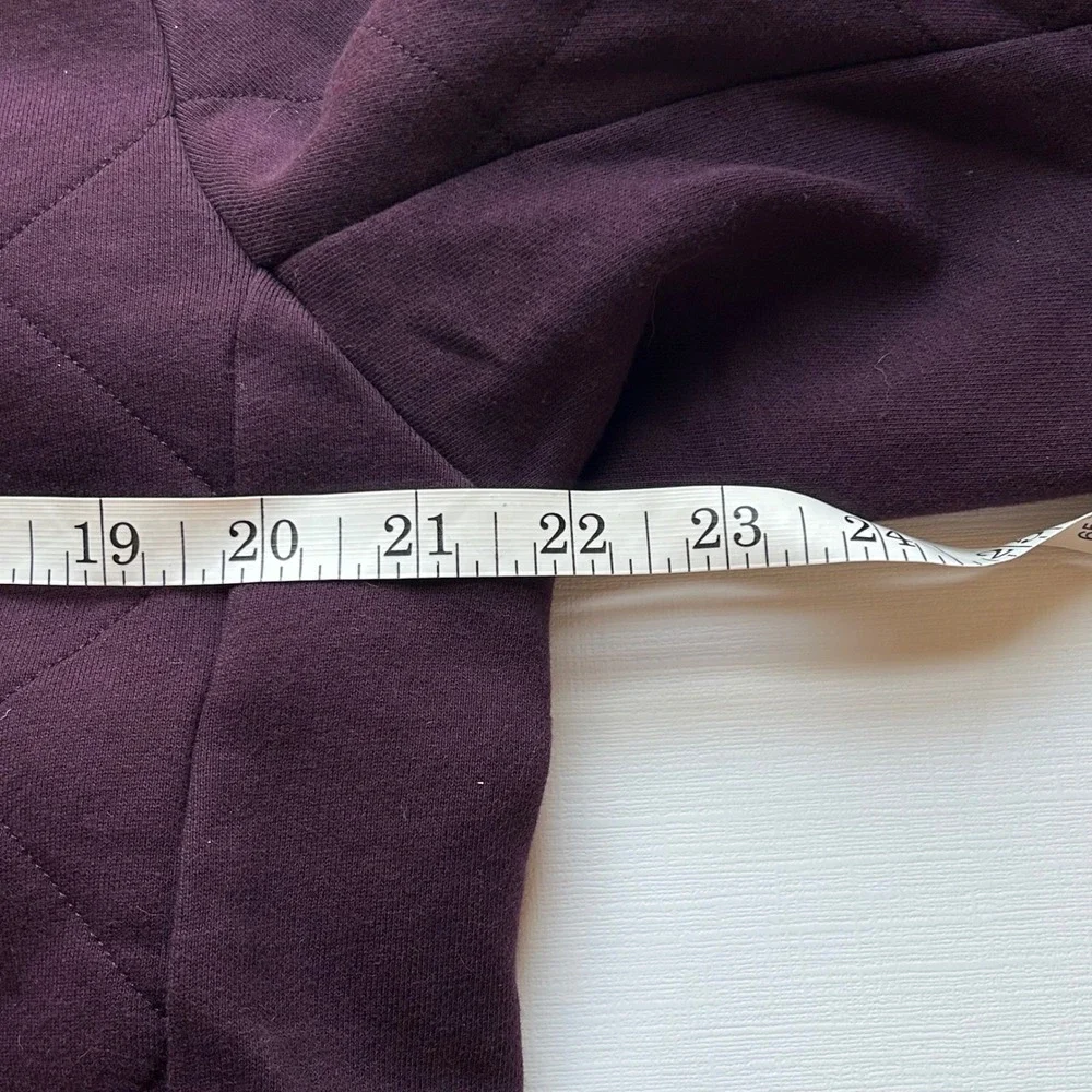 Lululemon Forever Warm Pullover Black Cherry Quilted Half Zip Size 10 NWT - Picture 12 of 13